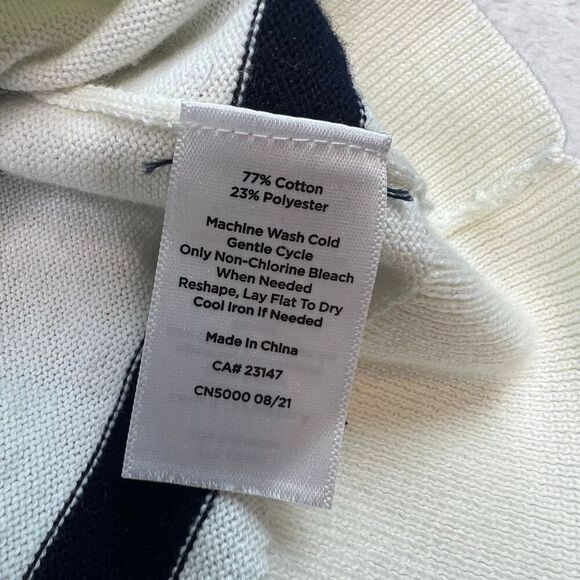 Talbots Striped Sweater Womens Plus Size 1X Crew Neck Cotton Blend Pink Blue - Picture 6 of 12